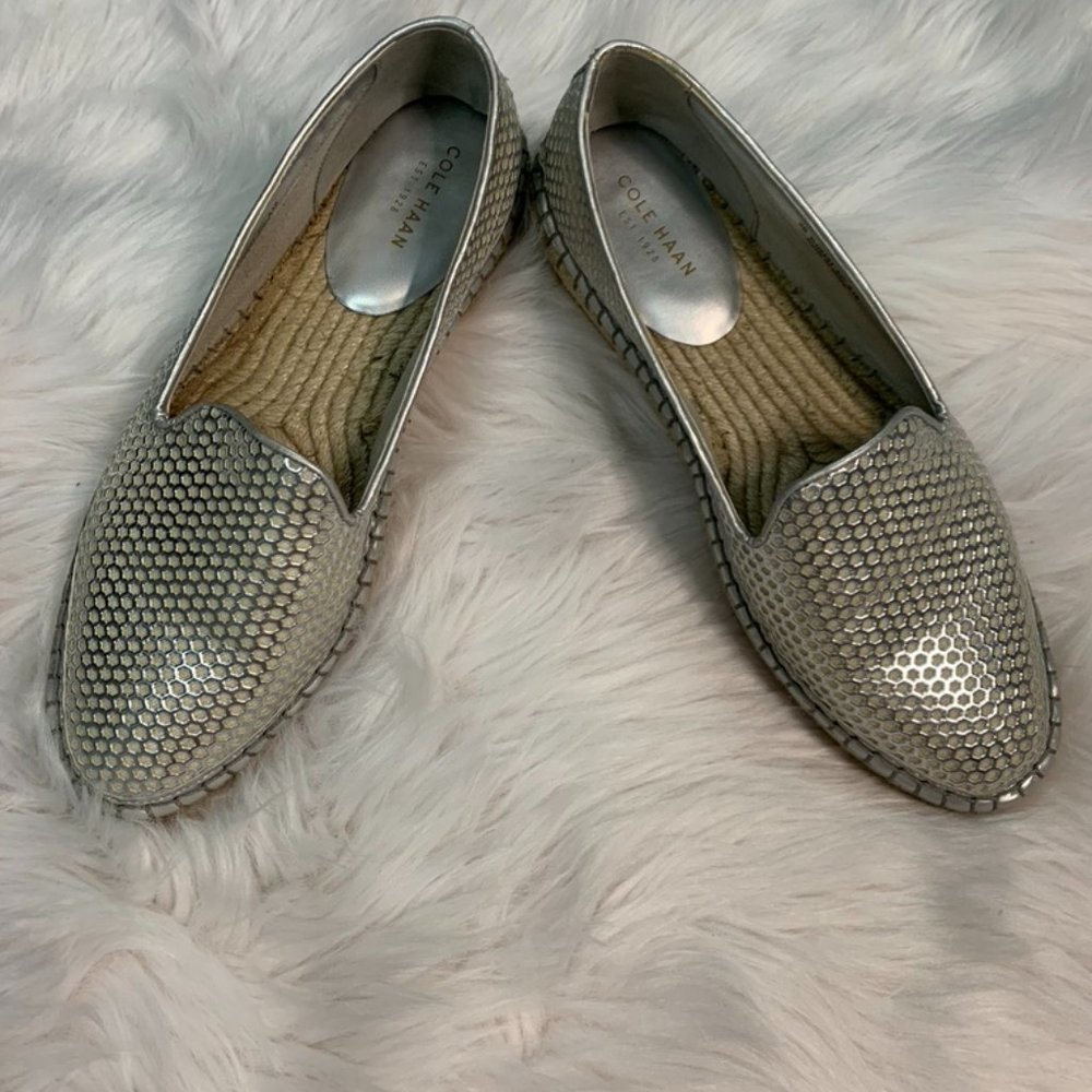 Cole Haan Silver espadrille